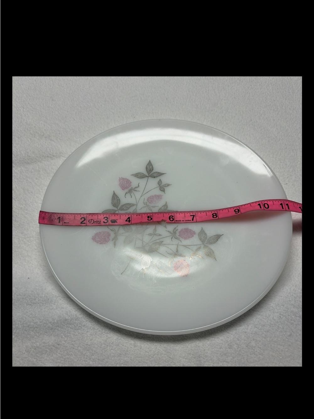 Vintage Federal Pink Clover Milk Glass 11” platter & creamer & sugar - Picture 3 of 5